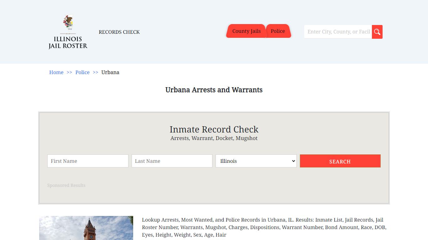 Urbana Arrests and Warrants | Jail Roster Search